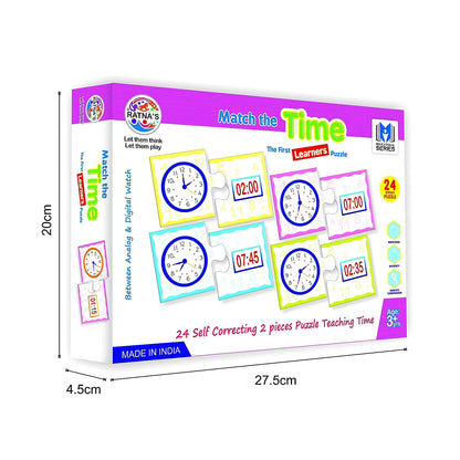 RATNA'S Educational Jigsaw Puzzle Range for Kids (Match The TIME)