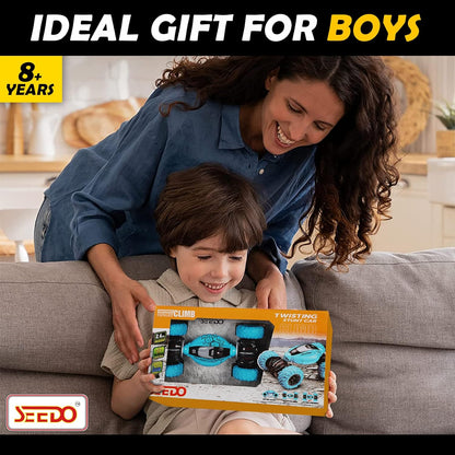 SEEDO Remote Control Rechargeable Twisting Stunt Car 1:16 Scale 360 Degree Double Sided Rotation 2.4 GHz All Terrain RC Vehicle Toy with Multi Line Technology for Kids 8+ Years COLOR MAY VARY