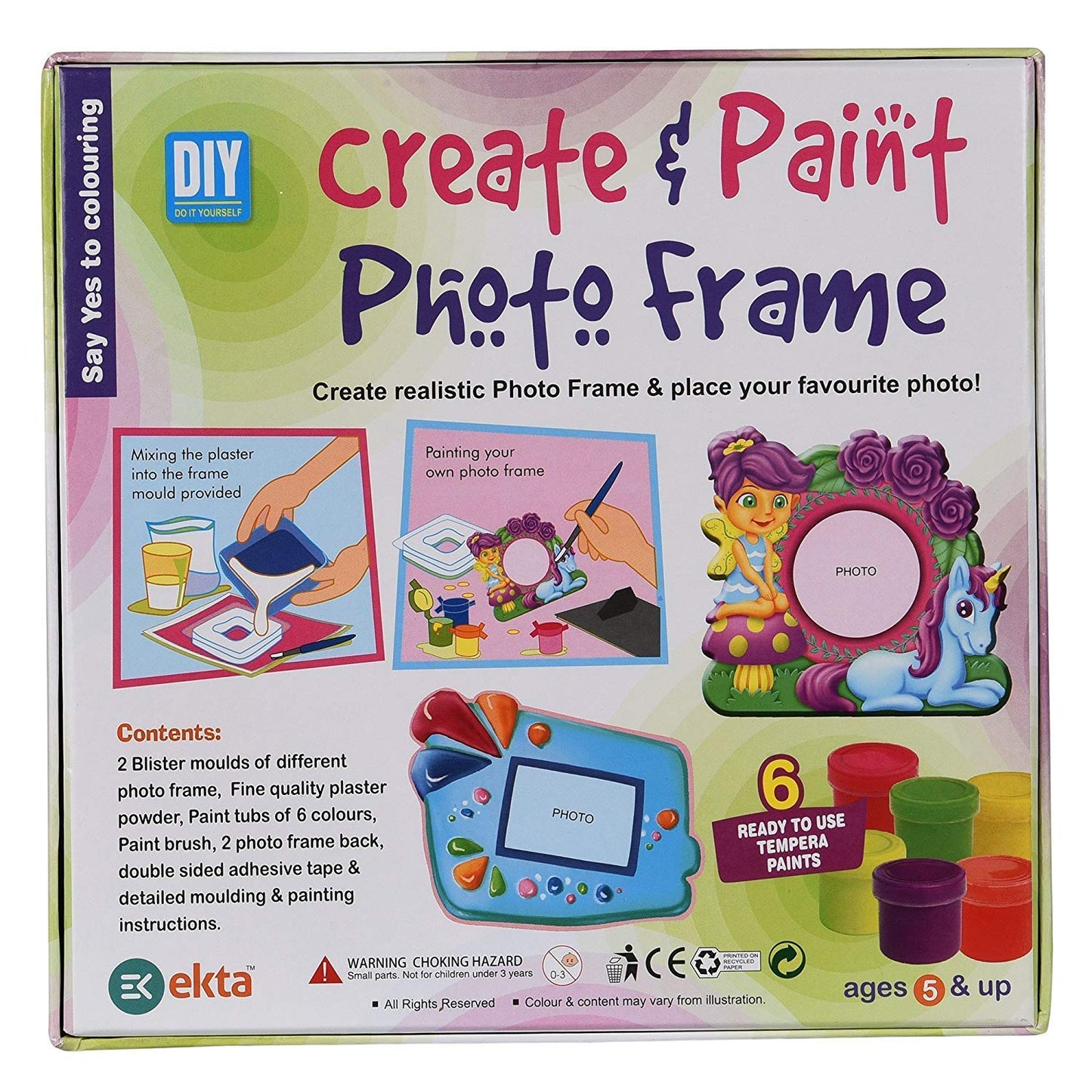 ekta create & paint photo frame- Multi color