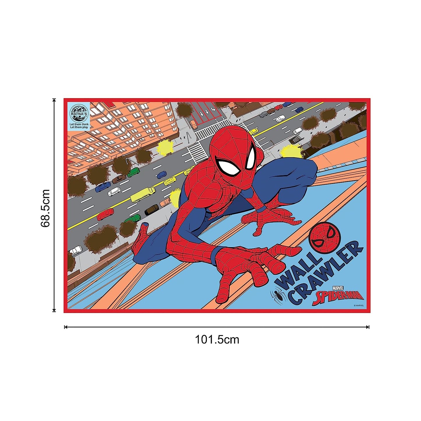 RATNA'S My Coloring Mat Spider Man | DIY Kit for Kids Big Size Mat 40 x 27 inches