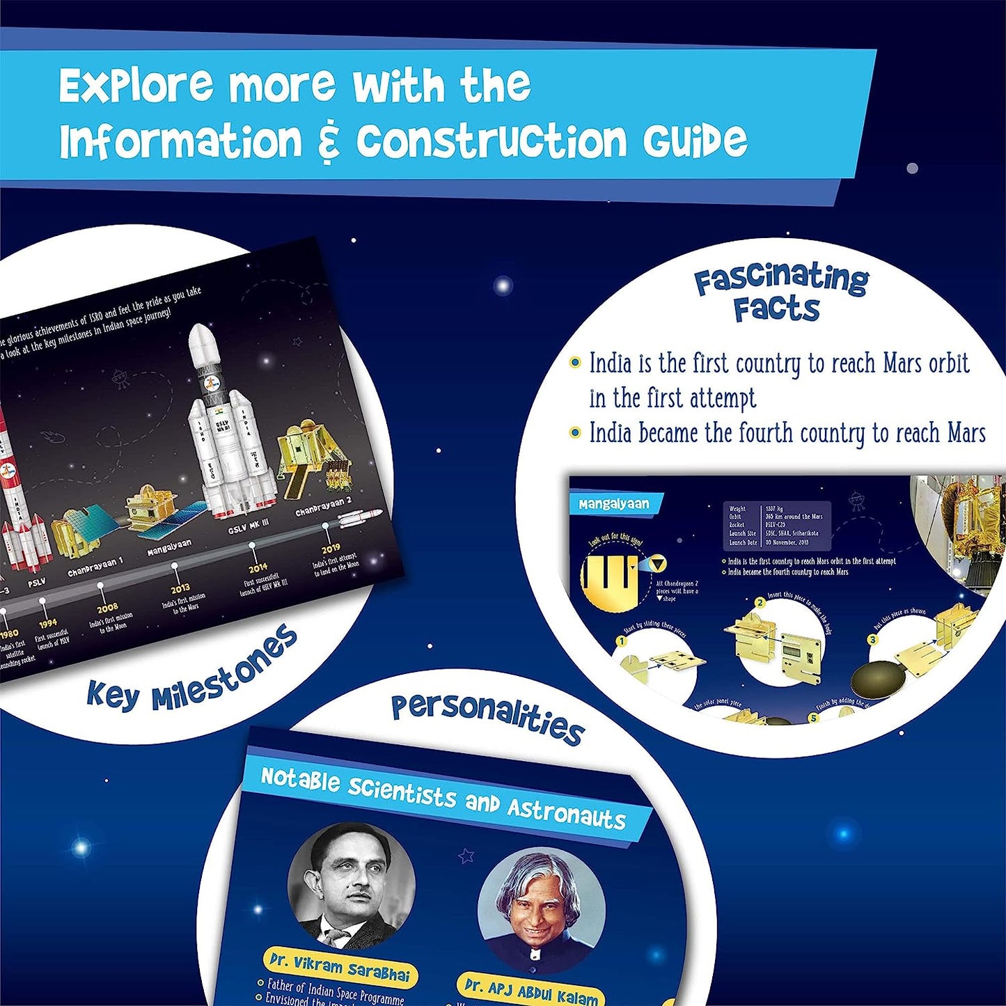 Imagimake Mapology - India's Space Odyssey- Learn About Indian Rockets & Satellites - Model Making Sets - Educational Toy Puzzle - 7 Years & Above GAMES