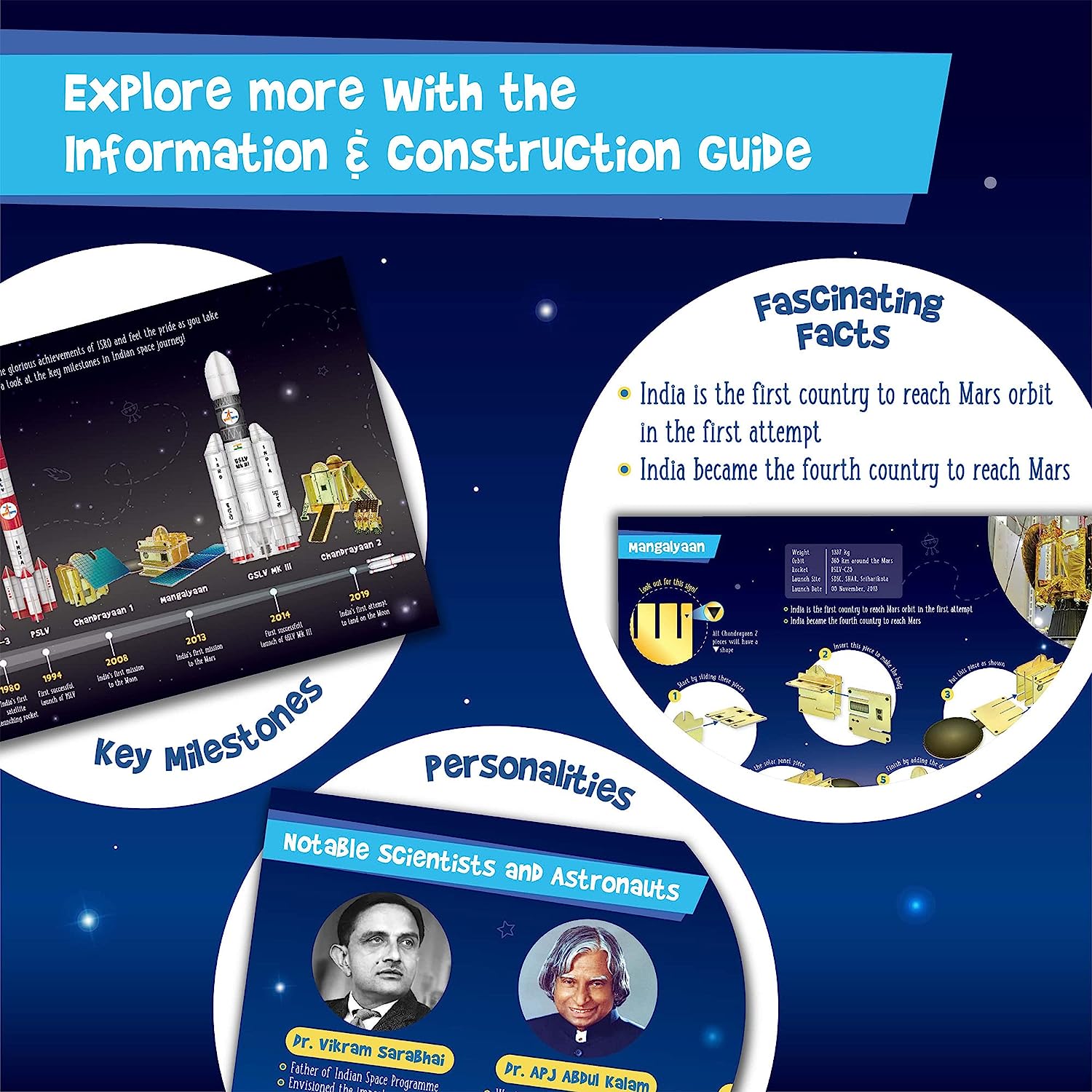 Imagimake Mapology - India's Space Odyssey- Learn About Indian Rockets & Satellites - Model Making Sets - Educational Toy Puzzle - 7 Years & Above GAMES