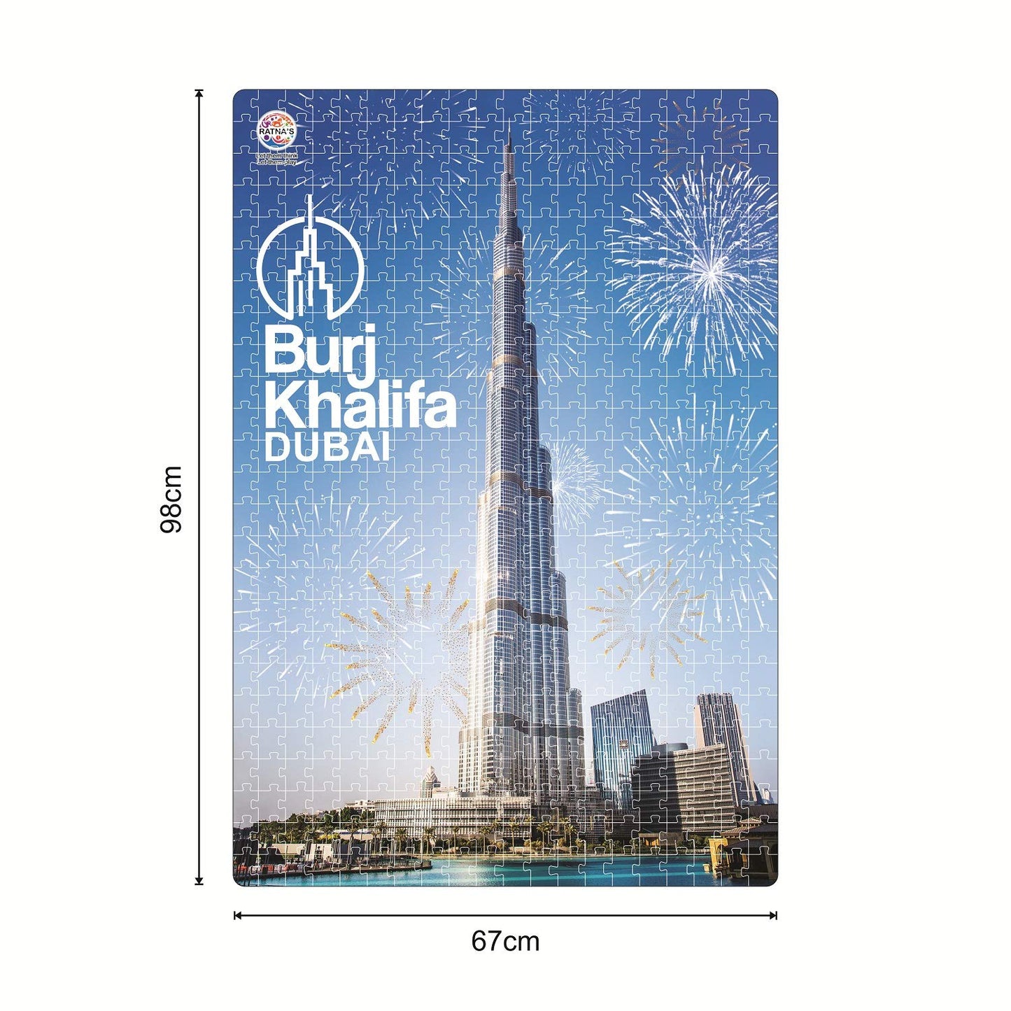 RATNA'S Burj Khalifa Jigsaw Puzzle for 72 to 120 Months, 500 Piece, Multicolour
