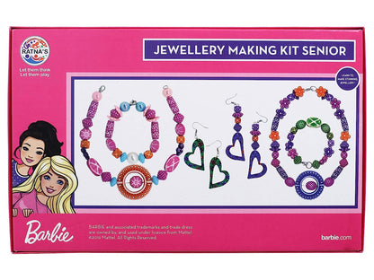 RATNA'S Acrylic Barbie Jewellery Making Kit Senior for Girls Make Necklace, Earrings and Bracelet for Girls Diy Kit, Multicolour