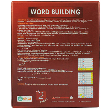 EKTA Word Building Board Game Family Game, for All Ages (Multicolor),Pack of 1