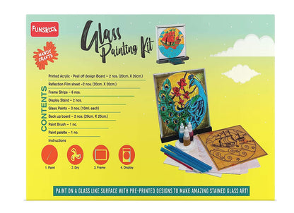 Funskool Glass Painting, Art and Craft Kit, Make Your Own Framed Glass Painting, 6 Years + (Multicolor, 25.5 X 36 X 6 Cm),for all age