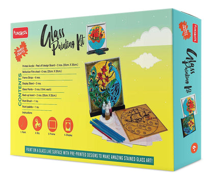 Funskool Glass Painting, Art and Craft Kit, Make Your Own Framed Glass Painting, 6 Years + (Multicolor, 25.5 X 36 X 6 Cm),for all age
