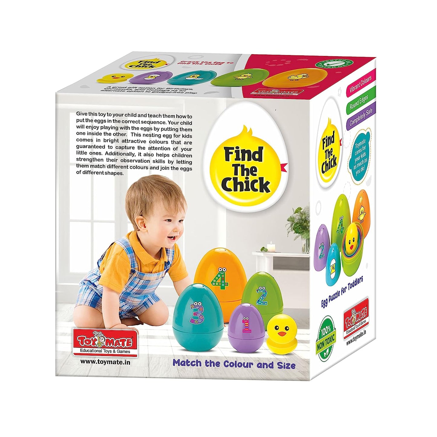Toymate Find The Chick in Egg Nesting Toy - Helps in Motor Skills & Early Development Montessori Toy Games for Toddlers 1+ Years