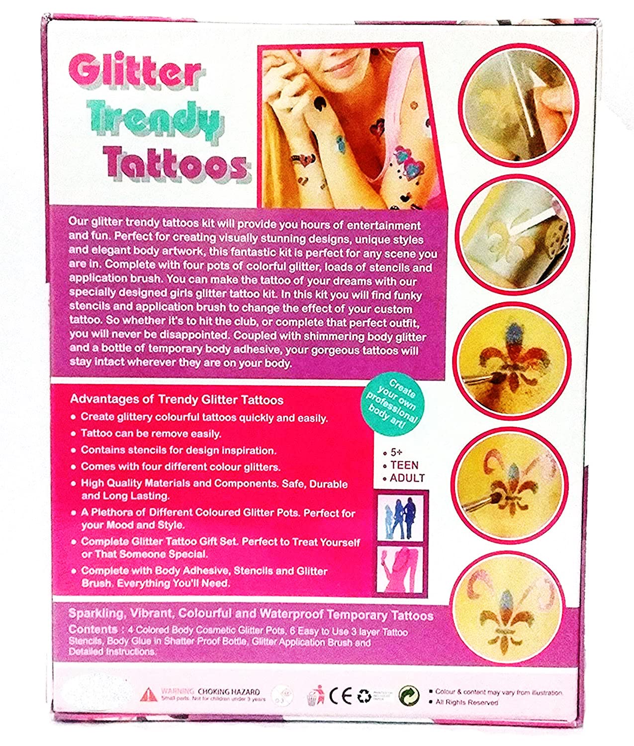 Sparkling Tattoos For Kids | Temporary Tattoos For Kids | Tattoo Sticker For Kids Birthday Party | Glitter Tattoo Kit For Kids Girls | Face Shining Tattoos For Kids