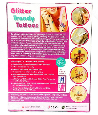 Sparkling Tattoos For Kids | Temporary Tattoos For Kids | Tattoo Sticker For Kids Birthday Party | Glitter Tattoo Kit For Kids Girls | Face Shining Tattoos For Kids