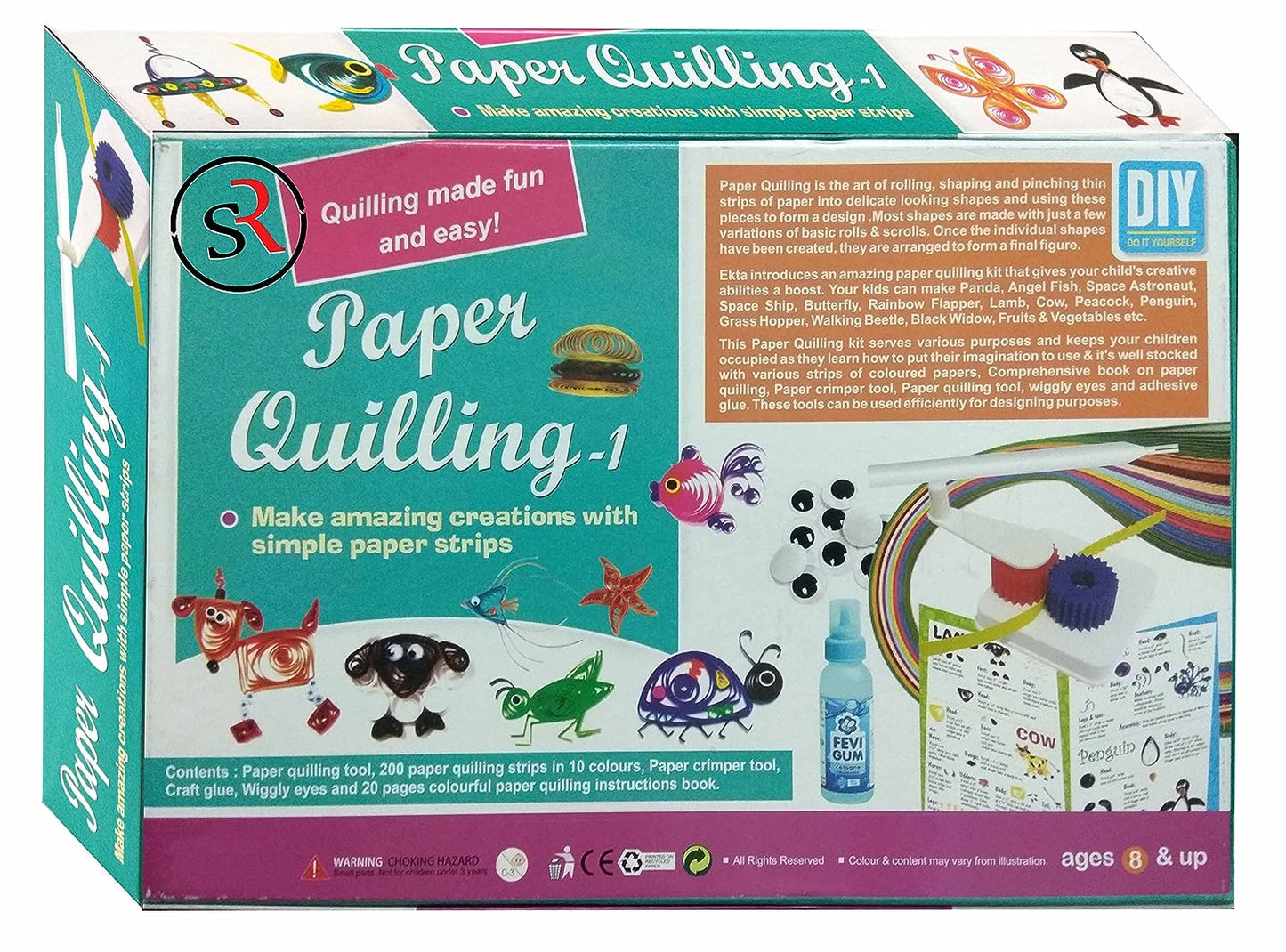 Ekta Paper Quilling Kit Series with Strips, Crimper Tool Inside