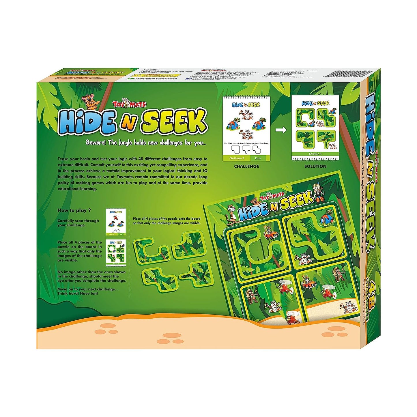Toymate Hide & Seek Jungle- 48 Challenges- an Award Winning Brain Teasing Puzzle Game for Kids Age 5 Years & Above