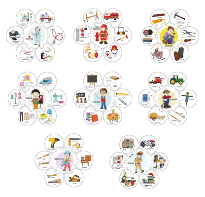 RATNA'S Our Helpers Jigsaw Puzzle Jigsaw Combo of 8 Different Helpers