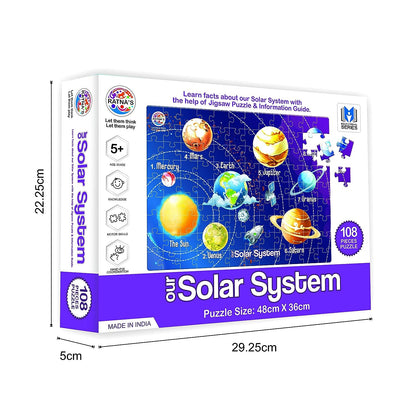 RATNA'S Solar System Jigsaw for Kids 108 Pieces Jigsaw Puzzle with A 12 Page Information Guide