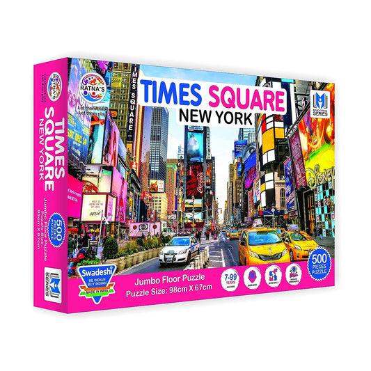 RATNA'S New York Times Square 500 Pieces Jumbo Floor Jigsaw Puzzle (Size: 98 cm * 67 cm)…- Multi Color