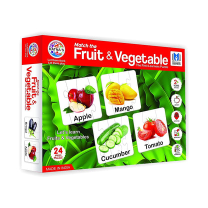 RATNA'S Educational Jigsaw Puzzle Range for Kids (Match The Fruit & Vegetable)
