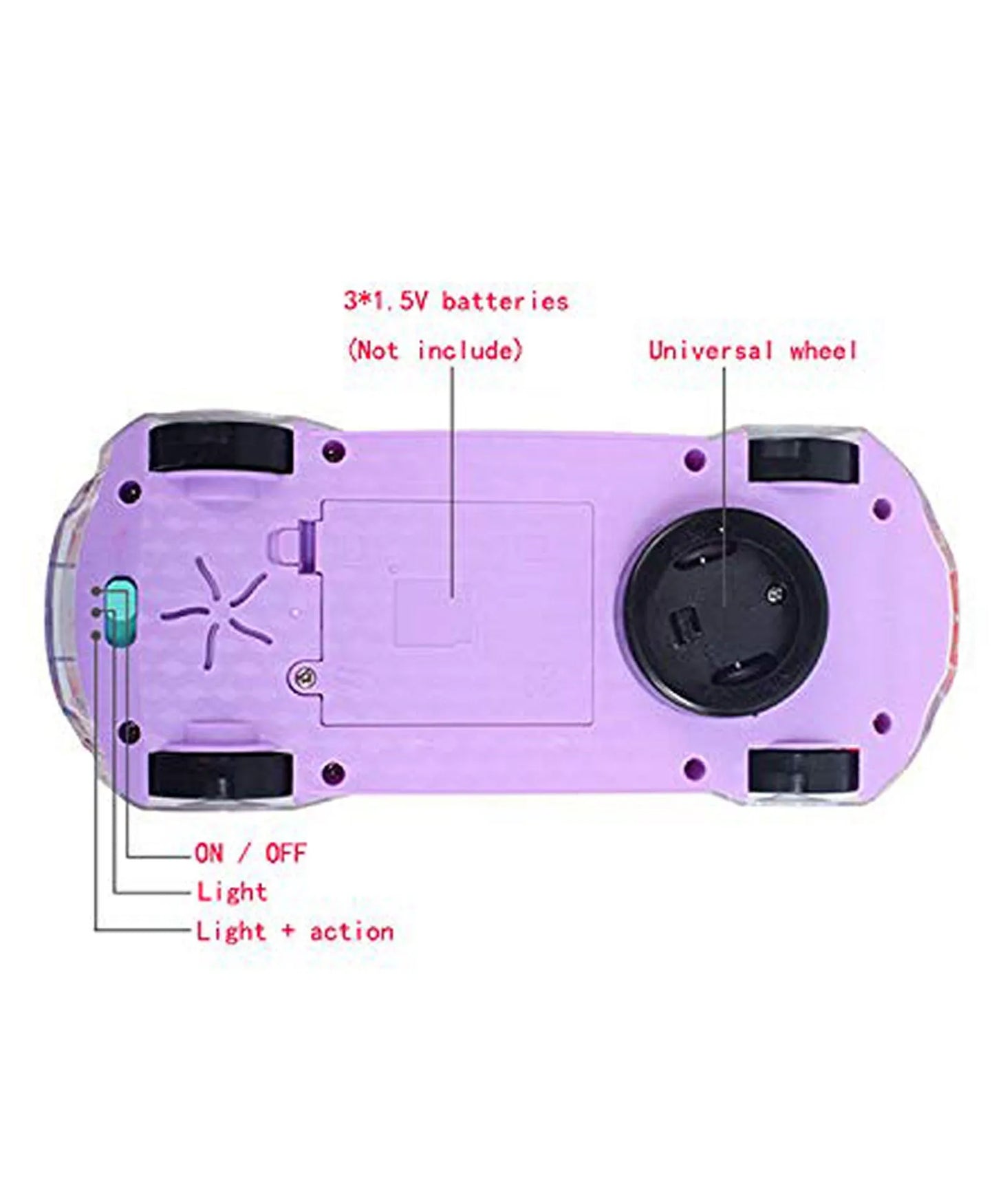 Concept Musical and 3D Lights Kids Transparent Car, Toy for 2 to 5 Year Kids Baby Toy, Multicolor