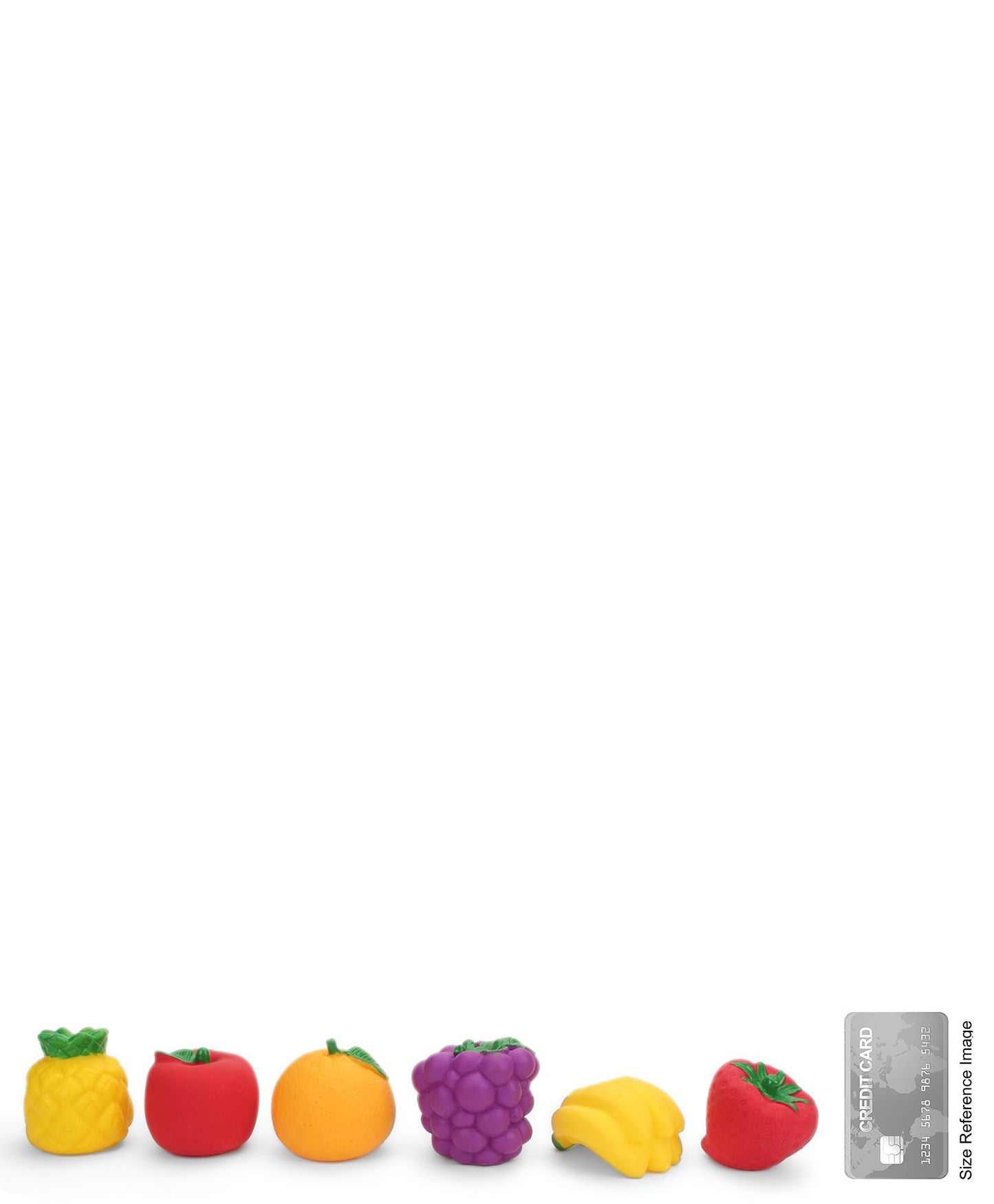 Ratnas Squeaky Toys Fruits 6 Pieces - (Colors & Fruits May Vary)