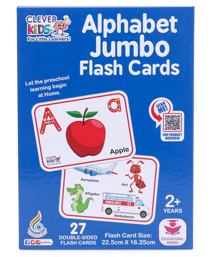 Ratnas Alphabet Jumbo Flash Card - Multicolor