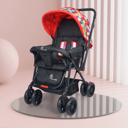 Lollipop Lite Stroller - Travel Friendly, Easy To Fold, Reversible Handle, Wheel Lock, Adjustable Leg Rest
