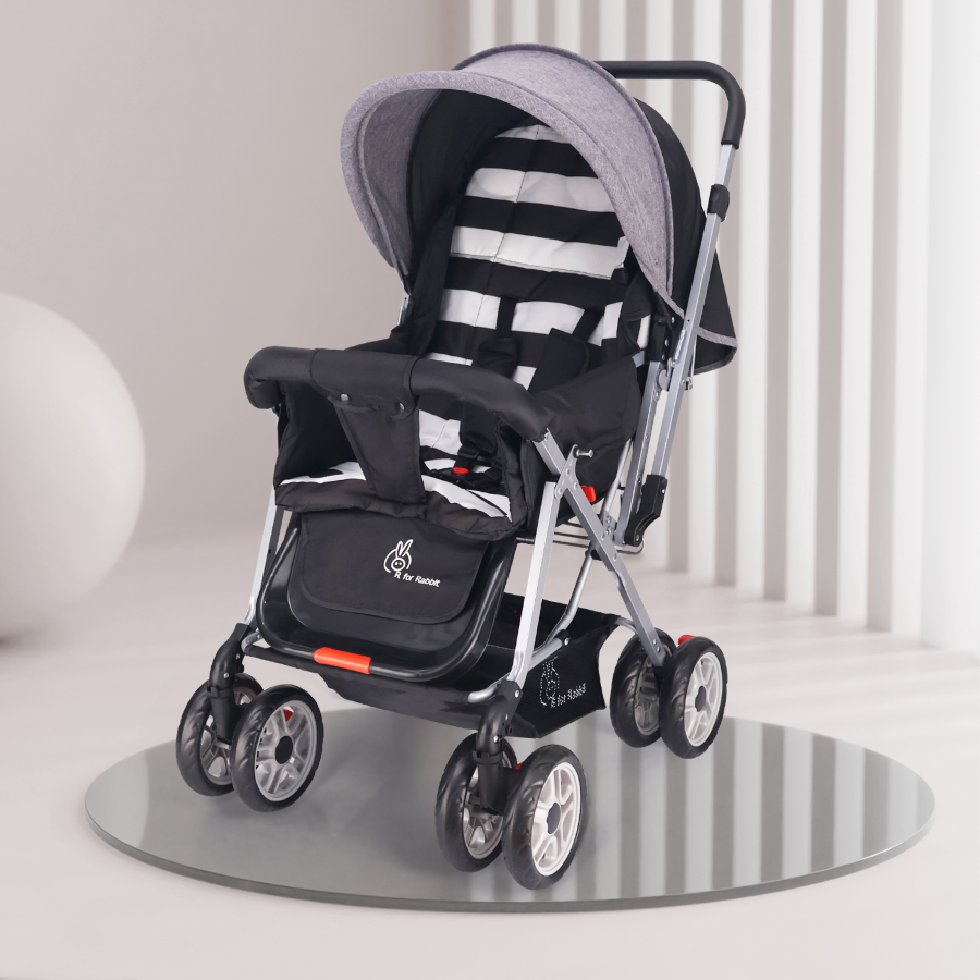 Lollipop Lite Stroller - Travel Friendly, Easy To Fold, Reversible Handle, Wheel Lock, Adjustable Leg Rest
