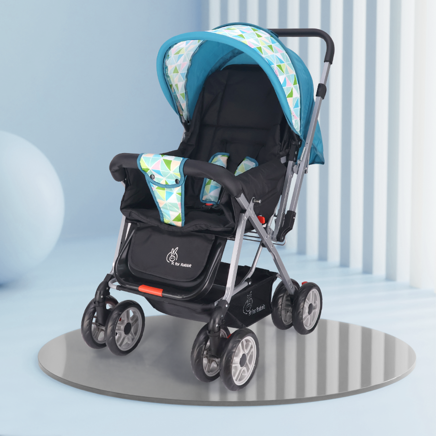 Lollipop Lite Stroller - Travel Friendly, Easy To Fold, Reversible Handle, Wheel Lock, Adjustable Leg Rest
