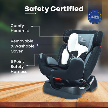 R for Rabbit Jack N Jill Grand Baby Car Seat for 0 to 7 Years, 3 Position Recline, 5-Point Safety Harness, Washable Seat Cushion, Certified Safety