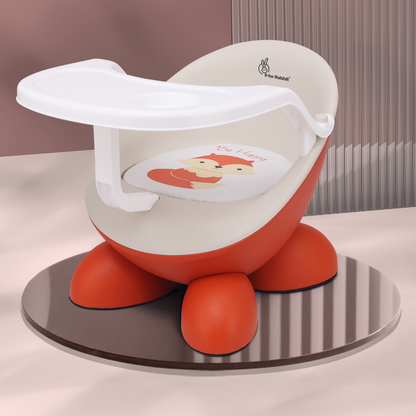 R for Rabbit Jelly Bean Fab 2 in 1 Multipurpose Kids Chair and Meal Chair orange cream