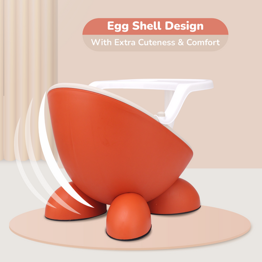 R for Rabbit Jelly Bean Fab 2 in 1 Multipurpose Kids Chair and Meal Chair orange cream