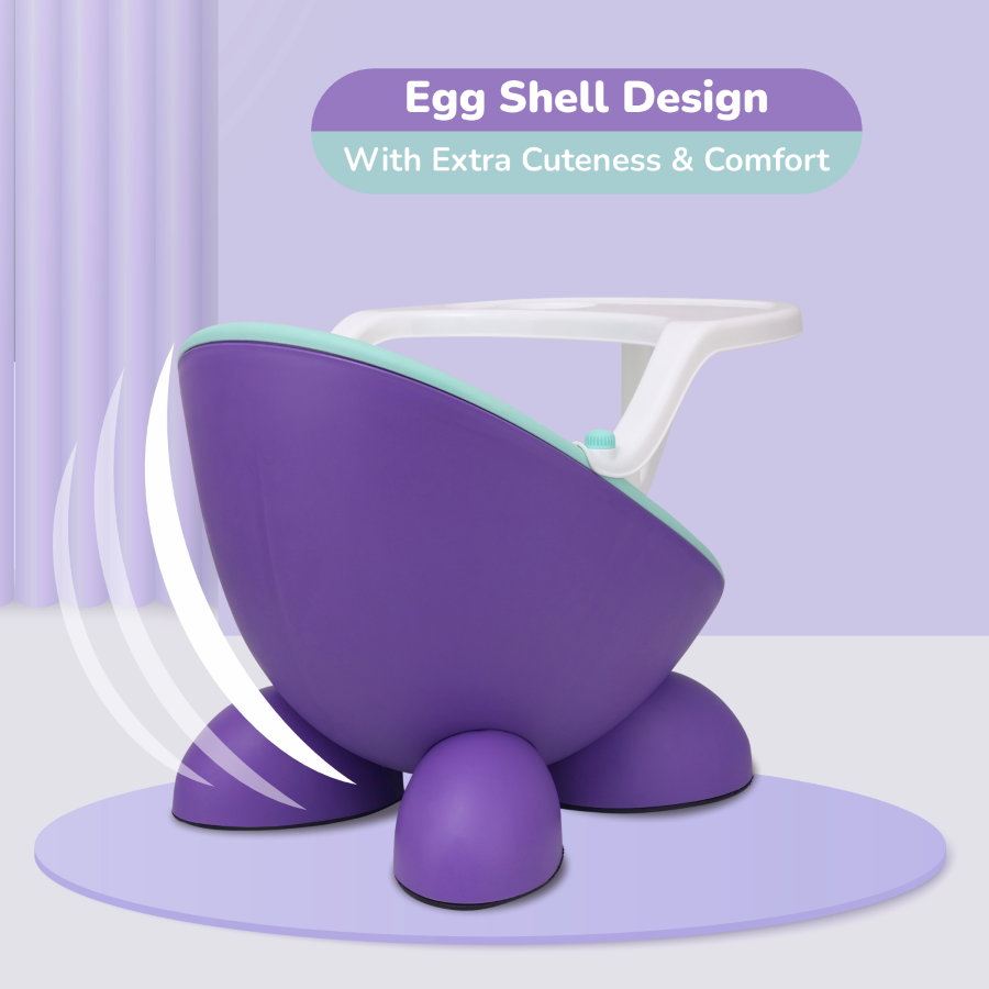 R for Rabbit Jelly Bean Fab 2 in 1 Multipurpose Kids Chair and Meal Chair purple green