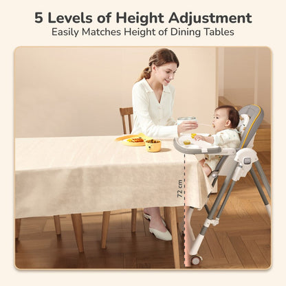 R For Rabbit Marshmallow Smart High Chair For Kids 3-in-1 Multipurpose High Chair with Swing abstract grey
