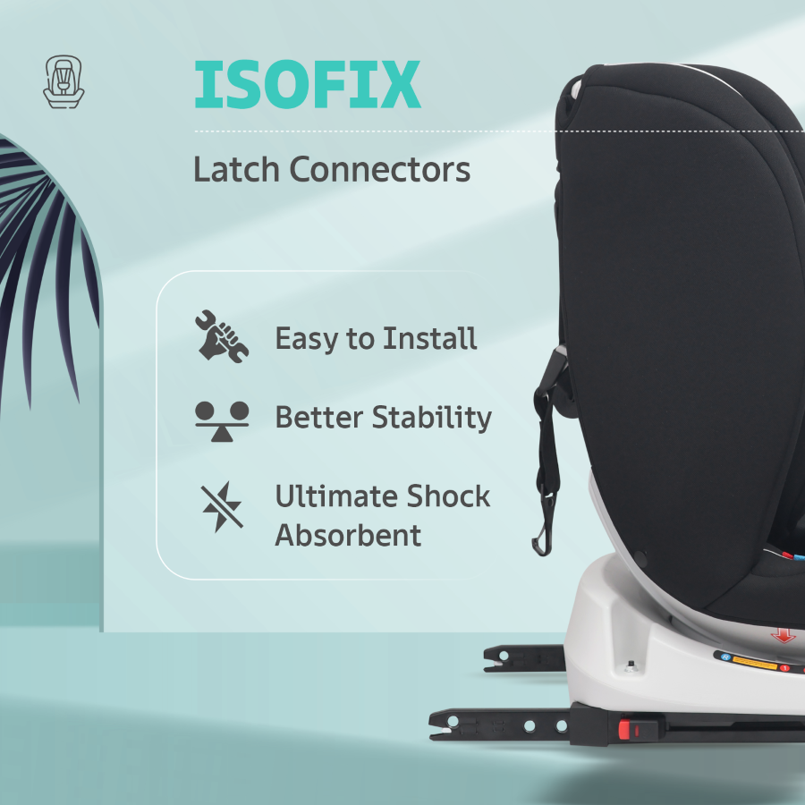 R for Rabbit Jack N Jill Grand ISOFIX Car Seat for kids 0-12 Years Safety Certified, 5-Point Safety Harness, Removable Seat Cover, Adjustable Head Rest
