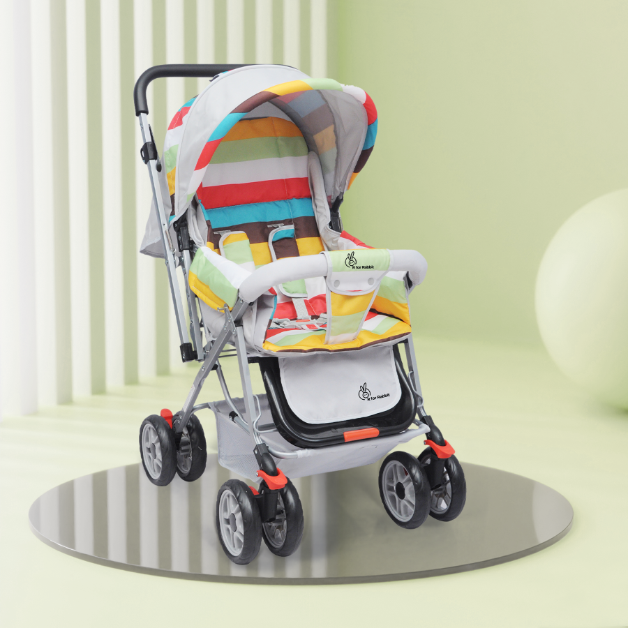 Lollipop Lite Stroller - Travel Friendly, Easy To Fold, Reversible Handle, Wheel Lock, Adjustable Leg Rest
