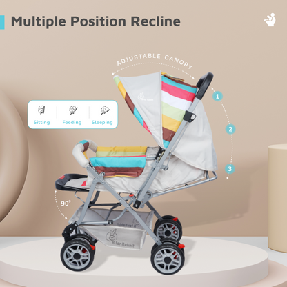 Lollipop Lite Stroller - Travel Friendly, Easy To Fold, Reversible Handle, Wheel Lock, Adjustable Leg Rest
