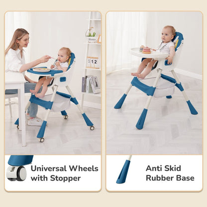 R For Rabbit Sugar Doodle Plus High Chair For Kids 3-in-1 Convertible Design indigo dye