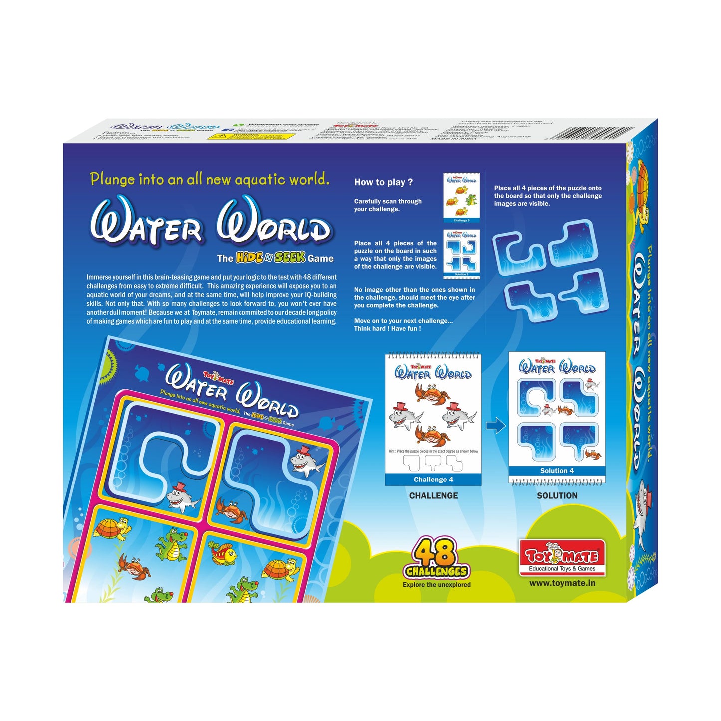 Playmate Hide N Seek Water World Theme Puzzle. Age 5 to 8 Years +