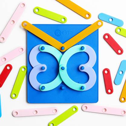 Ekta Alpha-Numeric Construction Puzzle, Built 29 Piece Puzzles Educational Board Game  (Multicolor)