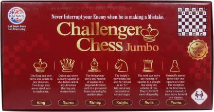 RATNA'S Challenger chess Jumbo.Develop Strategy Building and Concentration with this amazing jumbo chess set Strategy & War Games Board Game