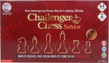 RATNA'S Challenger Chess Senior.Develop Strategy Building and Concentration with this amazing chess set Party & Fun Games Board Game