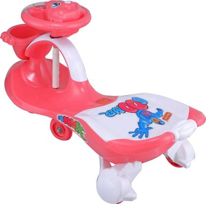 PLAYTOOL Boomer Swing Magic Car Ride On For Kids With Music For Joyful Ride PINK