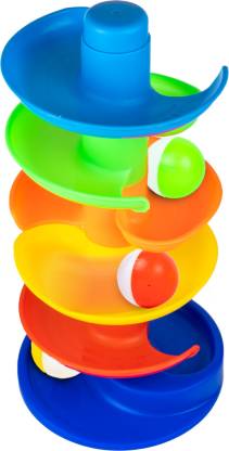 Ratnas Rainbow Spinning Tower Colorful Ball Toy (Multicolor)   (Multicolor) - MRGTOYS