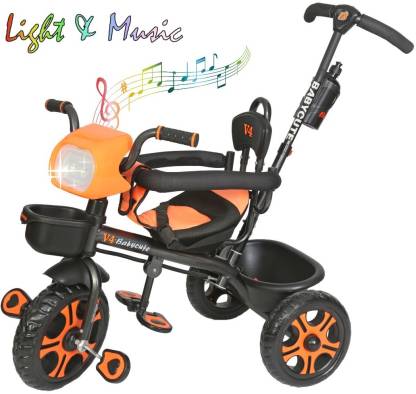 babycute BabyCute Sports Plug and Play Tricycle for Kids, Baby Cycle for 2-5 Years DLX V4 DLX Tricycle  (Orange) - MRGTOYS