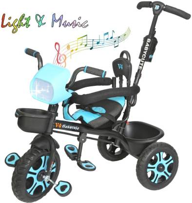babycute BabyCute Sports Tricycle for Kids| Baby Cycle for 2-5 Years V4 DLX Tricycle  (Blue) - MRGTOYS
