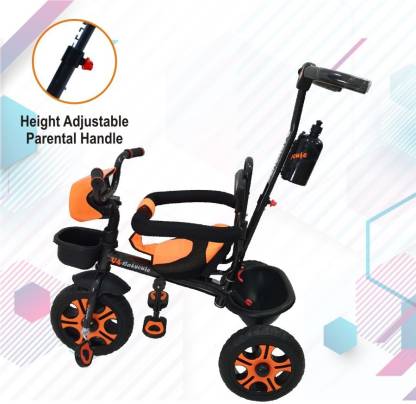 babycute BabyCute Sports Plug and Play Tricycle for Kids, Baby Cycle for 2-5 Years DLX V4 DLX Tricycle  (Orange) - MRGTOYS